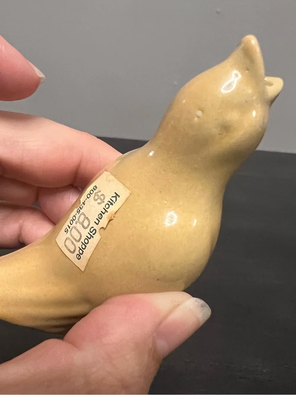 VTG Ceramic Cream Pie Bird Vent Funnel Farmhouse Retro 3.5” Original Sticker